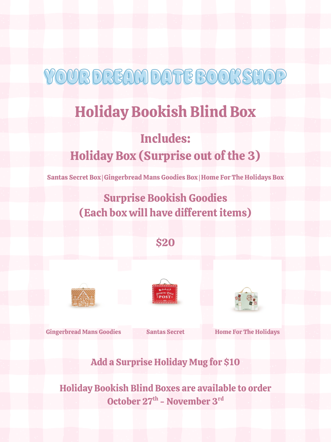 Holiday Bookish Blind Box + Surprise Holiday Mug