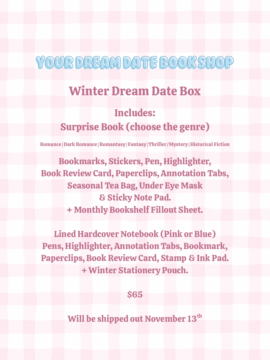 Winter Dream Date Box