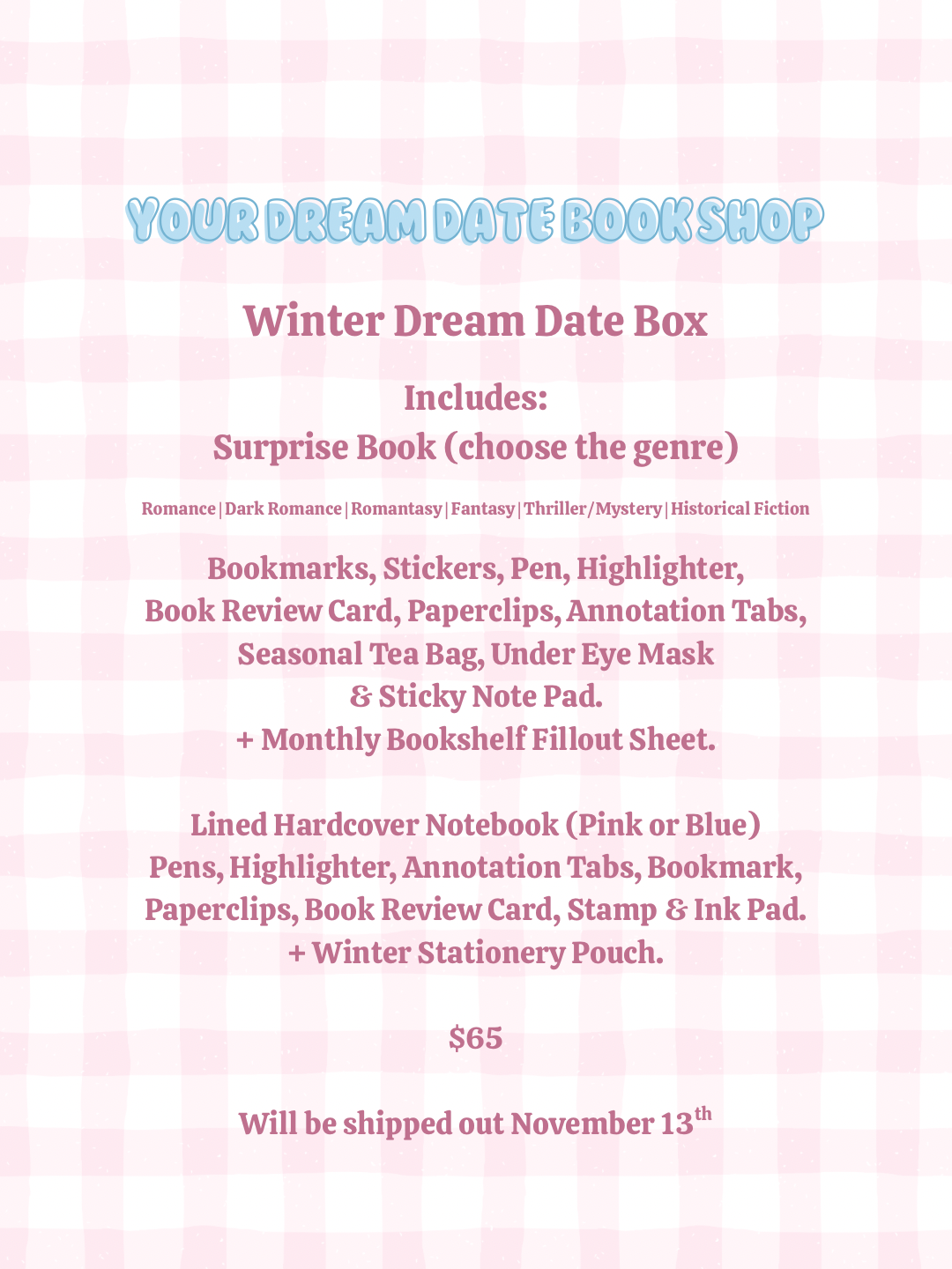 Winter Dream Date Box